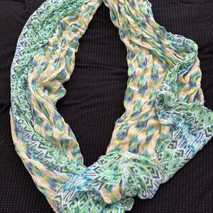 Stella & Dot Vibrant Blue and Green Scarf